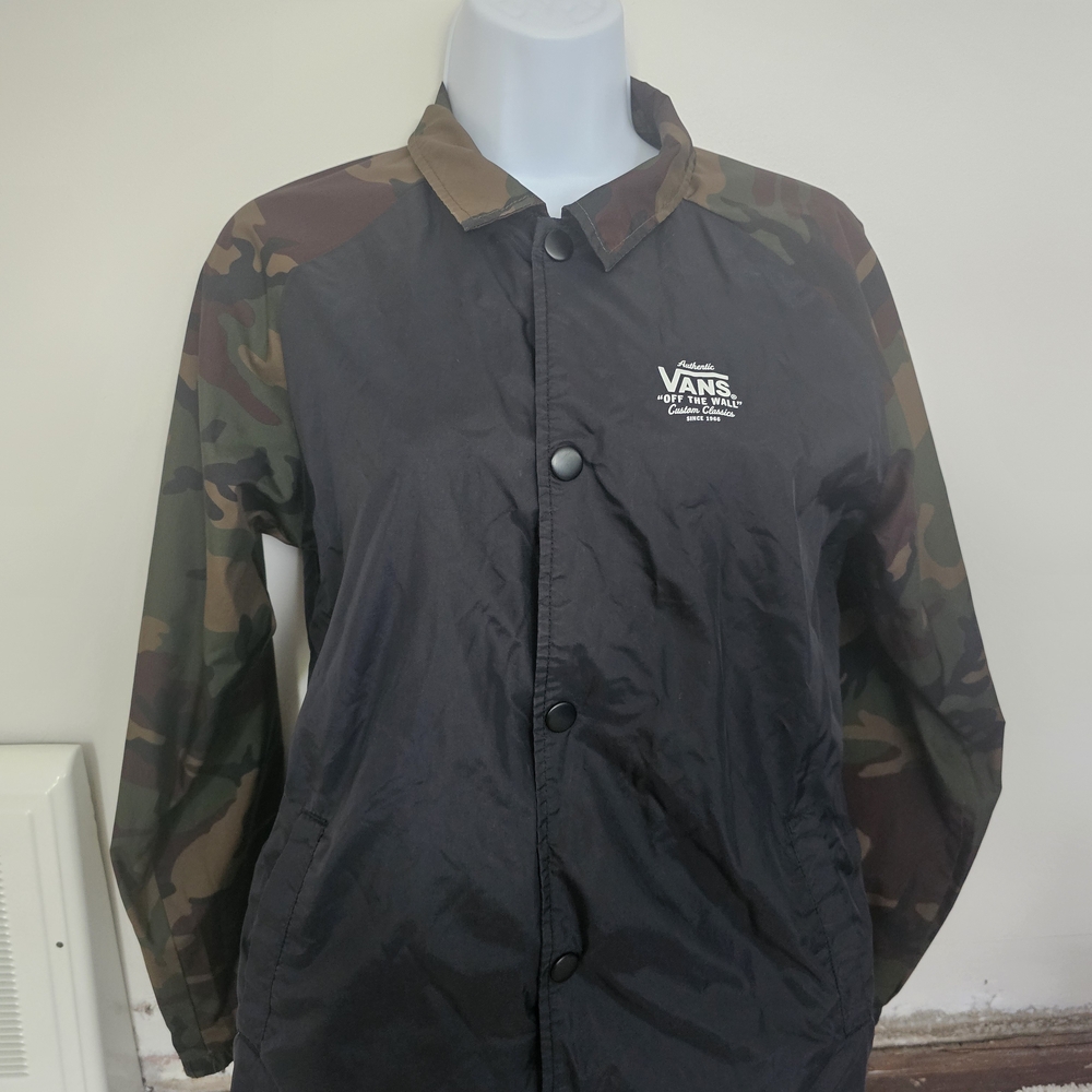 Vans Boy's Black and Camouflage Jacket
